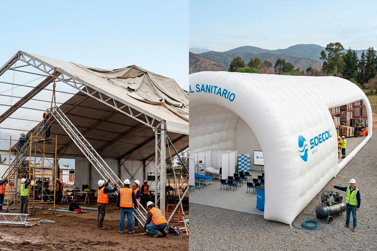 Diferencias entre una carpa tradicional y un túnel galpón inflable