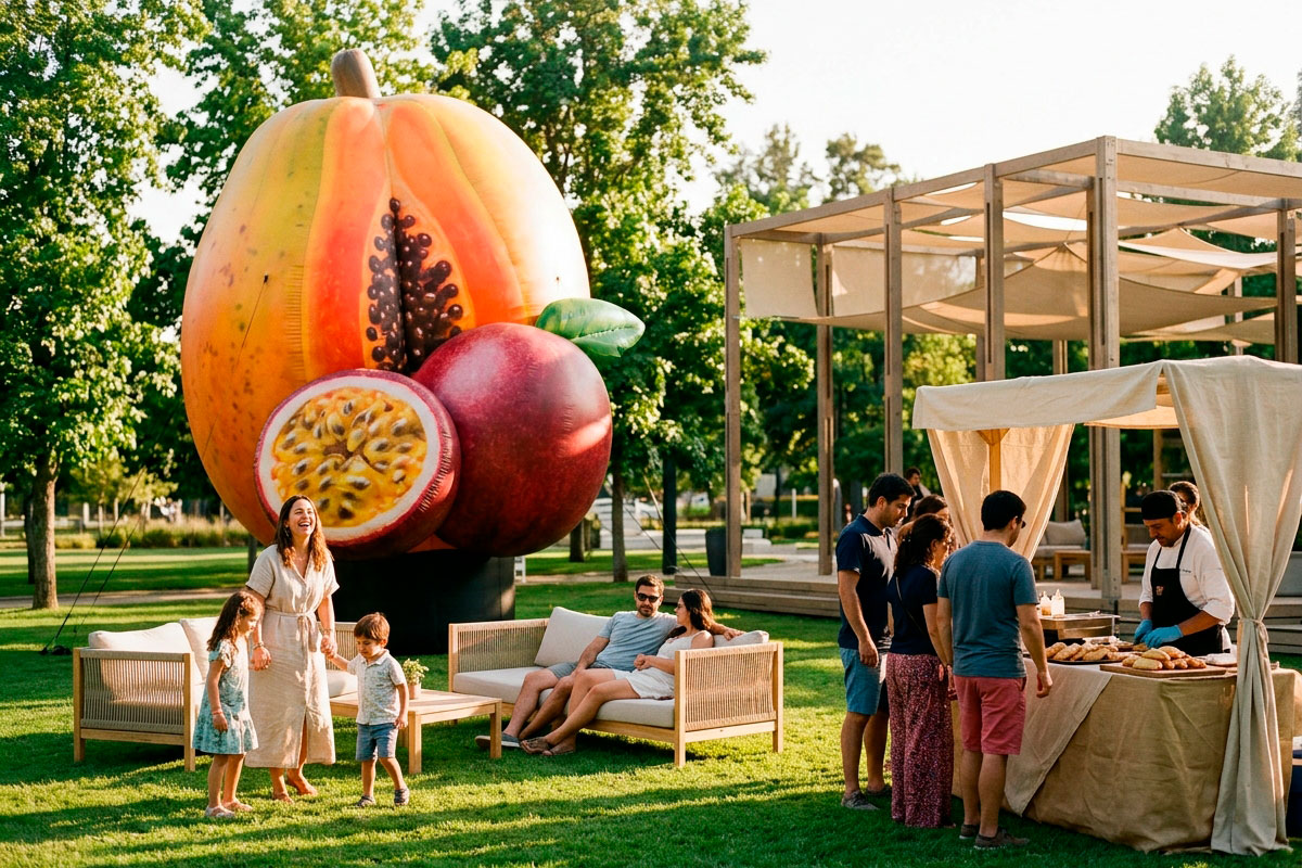 Estructura inflable personalizada para una campaña comercial de temporada